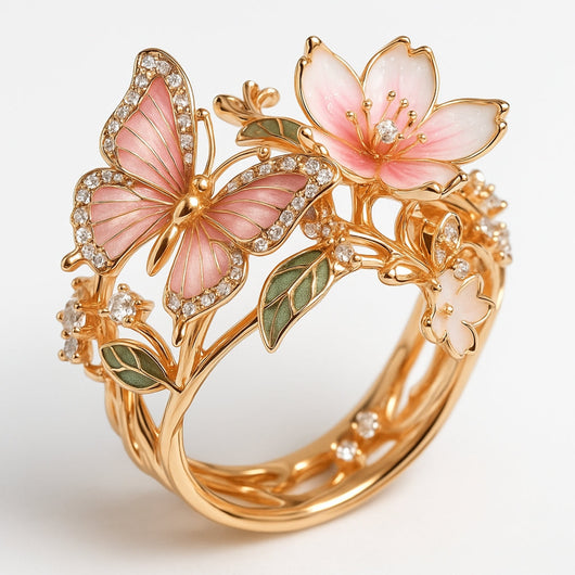 Enchanted Garden Butterfly Ring