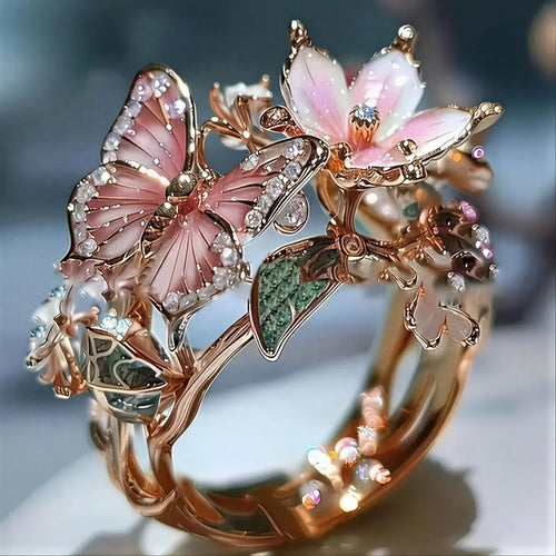 Enchanted Garden Butterfly Ring