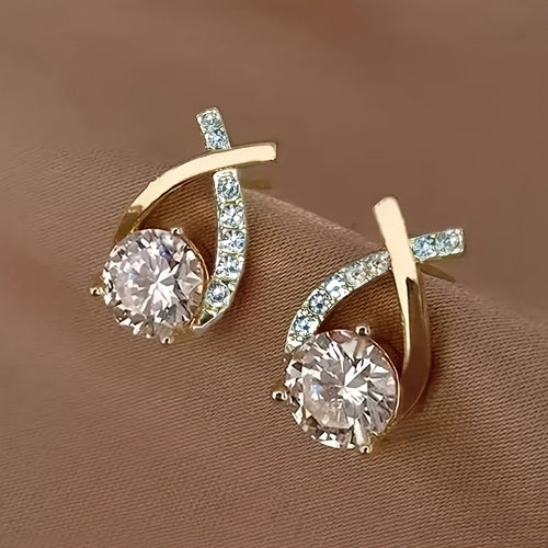 Gold luxe Stud Earrings