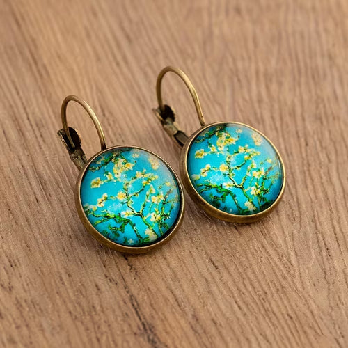 Vintage Art Glass Earrings