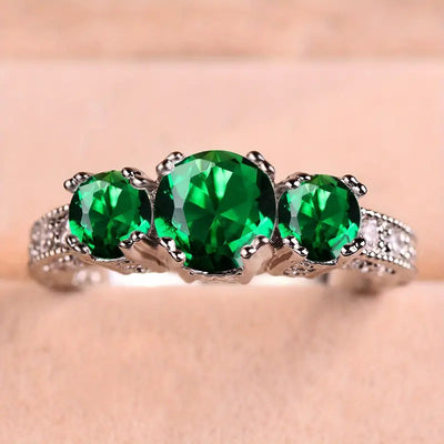 Mayfair Emerald Green Ring