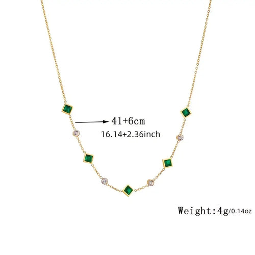 Everyday Emerald Minimalist Necklace