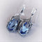 Blue Crystal Drop Earrings