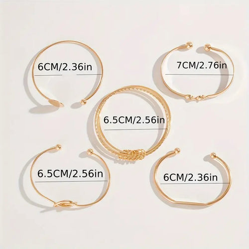 Stylish Gold Bracelet Set