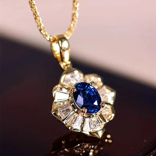 Dazzling Midnight Sapphire Necklace