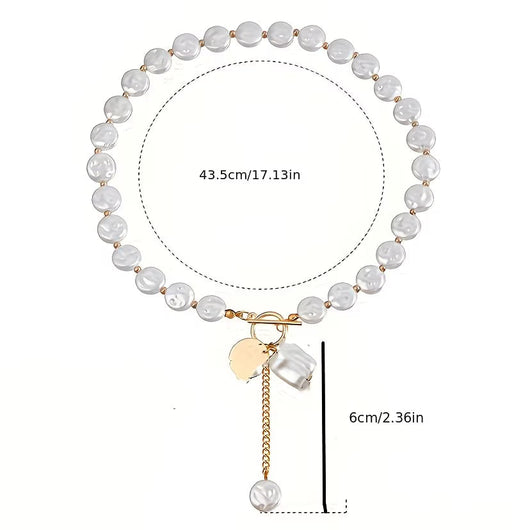 Baroque Pearl Toggle Necklace