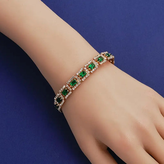Rosewood Emerald Shine Bracelet