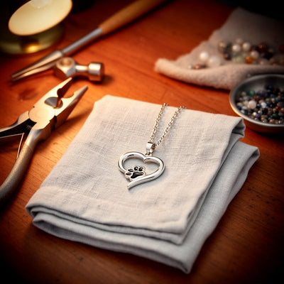 Elegant Paw Heart Necklace