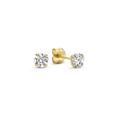 Sleek Gold Diamond Earring set