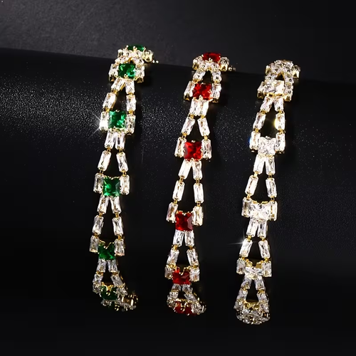 Elegant Gold Baguette Bracelet