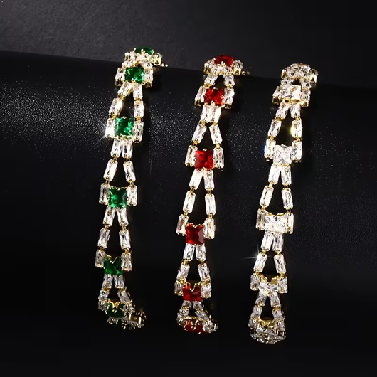 Elegant Gold Baguette Bracelet