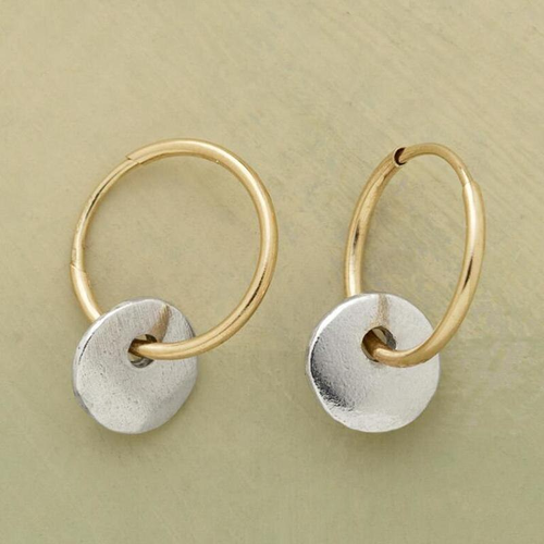 Chic Gold Silver Hoop Earrings