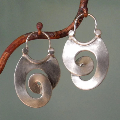 Artisan Spiral Hoop Earrings