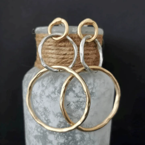 Lightweight Vintage Gold Hoop Earrings