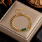 Timeless Gold Emerald Bar Bracelet