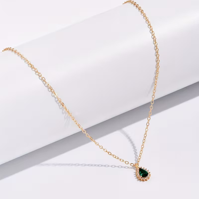 Emerald Flower Necklace