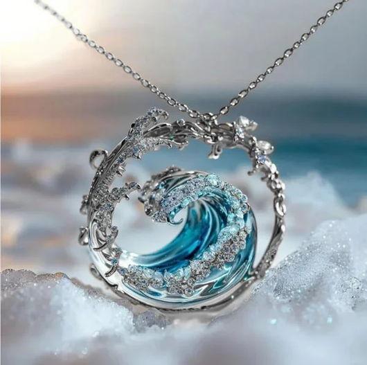 Elegant Ocean Wave Necklace