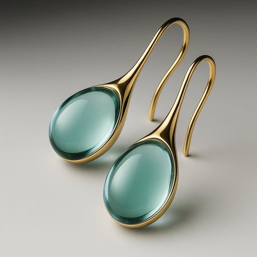 Classic Cabochon Drop Earrings