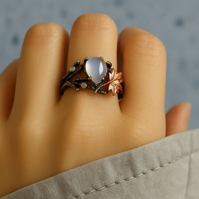 Elegant Moonstone Gold Ring