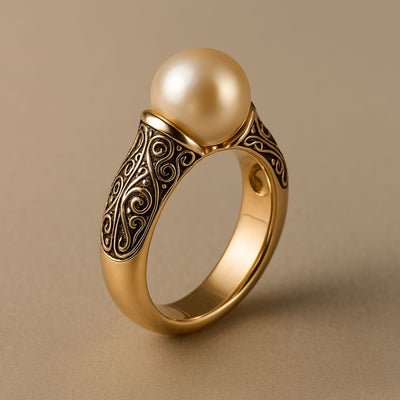 Timeless Vintage Pearl Gold Ring