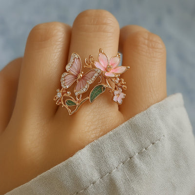 Enchanted Garden Butterfly Ring