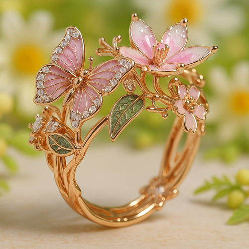 Enchanted Garden Butterfly Ring