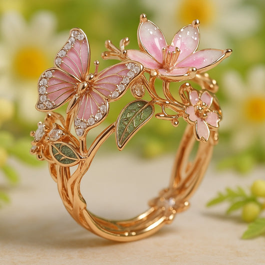 Enchanted Garden Butterfly Ring
