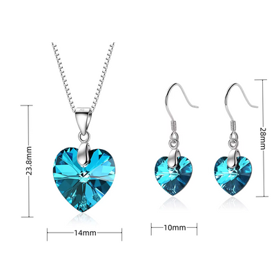 Refined love Sapphire Jewelry Set