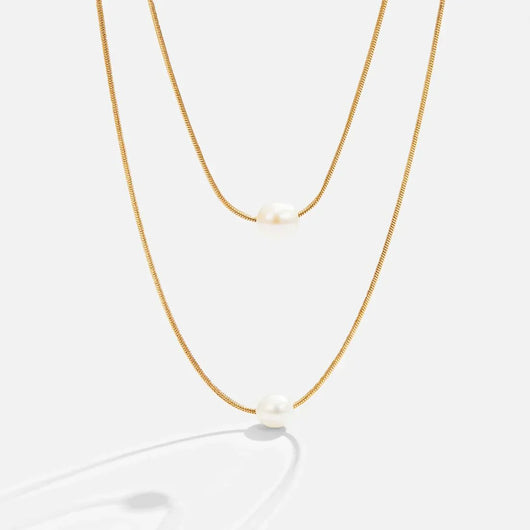 Sophisticated Layered Pearl Necklace