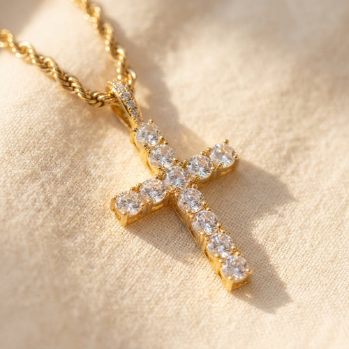 Ethereal Gold Cross Necklace