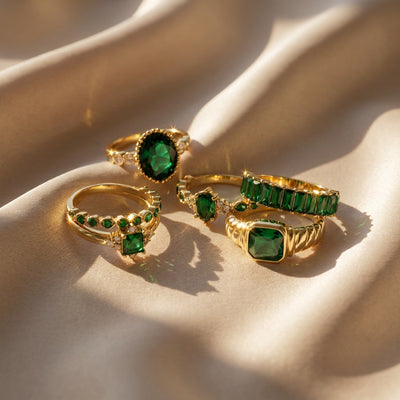 Palazzo Emerald Ring Set