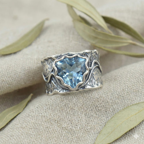 Blue Topaz Statement Ring
