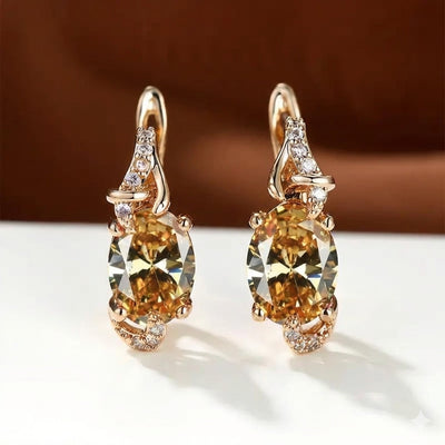 Gorgeous Sapphire Gold Earrings
