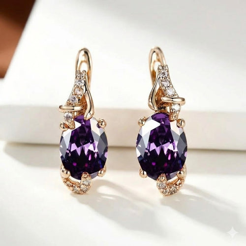 Gorgeous Sapphire Gold Earrings