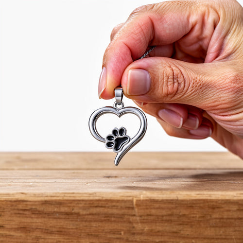 Elegant Paw Heart Necklace